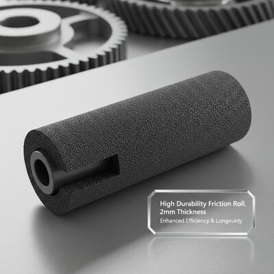 Rolo de fricção de alta durabilidade com 2mm de espessura, projetado para aumentar a eficiência da máquina através do controle de atrito e longevidade