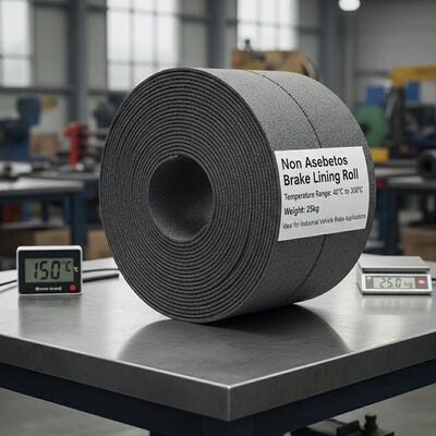 Rollo de forro de freno sin amianto Rango de temperatura 40C a 300C Peso 25 kg Ideal para aplicaciones de frenos de vehículos industriales
