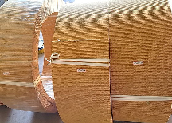Rolo de forro de freio tecido de resina com fio de latão no interior para forro de fricção de guincho